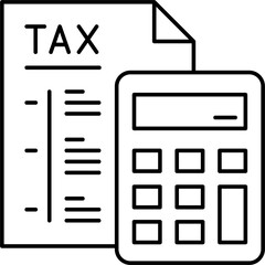 Line Art Tax Compliance Icon