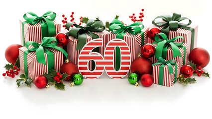 Celebrating 60 years with christmas gifts and decorations