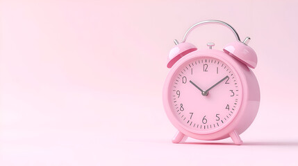 alarm clock on pink background