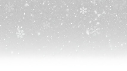 Gentle snowflakes cascade in a soft, dreamy dance, creating a serene and festive winter wonderland ambiance.