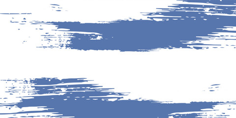 White grunge distressed texture on blue background. Thick brush strokes grungy backdrop, Grunge banner, paint texture