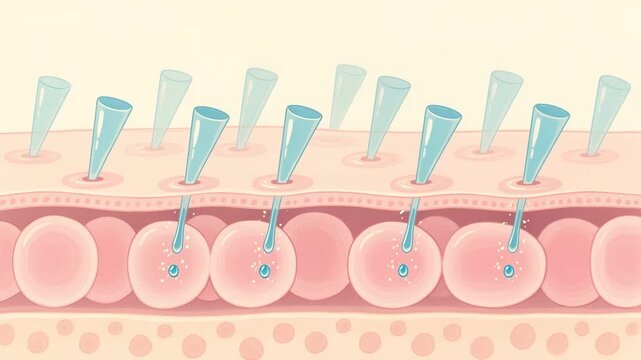 Microneedle Skincare Technology Animation for Deep Skin Absorption