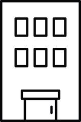 Simple modern apartment building icon