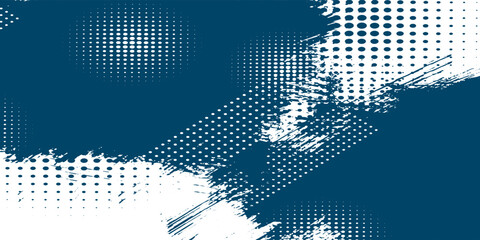 blue color pattern gradient grunge texture background. Dots pop art comics sport style vector illustration Abstract background dark blue with modern corporate concept vector grungr blu