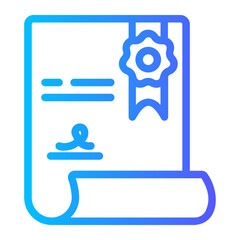 certificate gradient icon