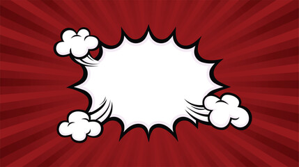 Comic background with blank boom speech bubble