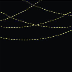 gold party light on black background