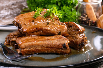 Braised pork ribs.