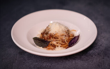 Classic Italian Spaghetti Bolognese with Meat Sauce