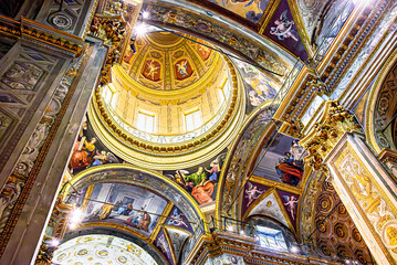 Savona, Italy; July 20, 2025: Interior of the Cathedral of Savona, also known as the Cathedral of Our Lady of the Assumption