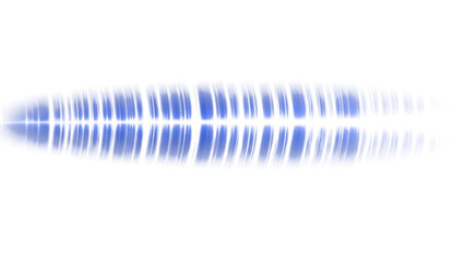 Abstract Blue Light Waveform Sound Visualization With Reflection graphic background isolated on a transparent background