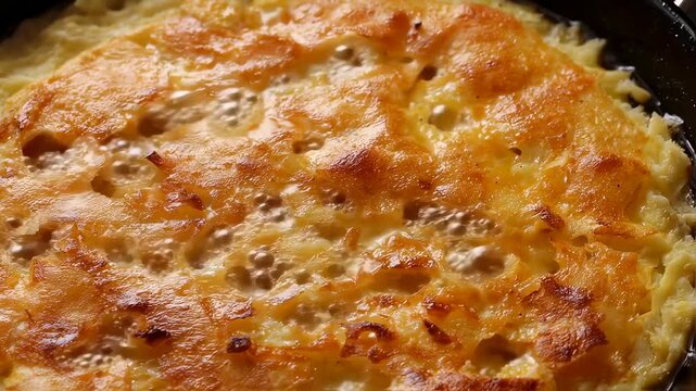 Golden Potato Gratin in Skillet