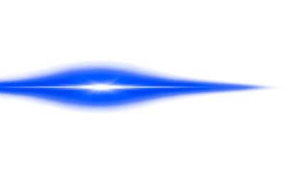 Blue Energy Streak With Bright Light Center graphic isolated on a transparent background