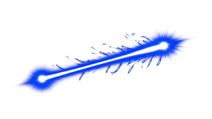 Blue Energy Slash With Spiky Edges And Light Burst graphic background isolated on a transparent background