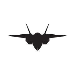 A striking silhouette of a modern fighter jet viewed from directly below © MSTTARZINA