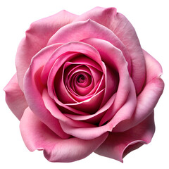 Pink Rose Flower Isolated on Transparent Background PNG