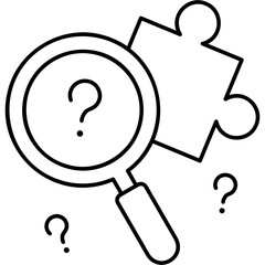Line Art Find Solution Icon