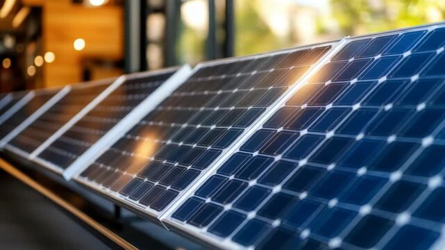 Cutting edge solar panels integrated into a sleek urban bench provide clean, renewable power for public spaces, showcasing sustainable photovoltaic innovation in city design