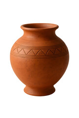 clay pot on a white background