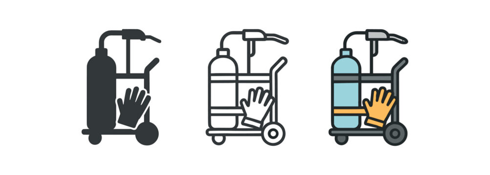 cryosurgery cryosurgery trolley with tank gun gloves neatly arranged