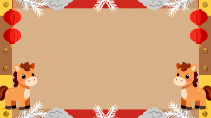 Background of the Year of the Horse Poster