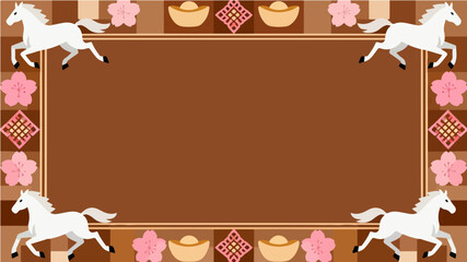 Background of the Year of the Horse Poster