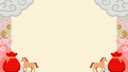 Background of the Year of the Horse Poster