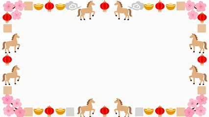 Background of the Year of the Horse Poster