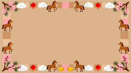 Background of the Year of the Horse Poster