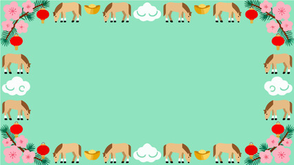 Background of the Year of the Horse Poster