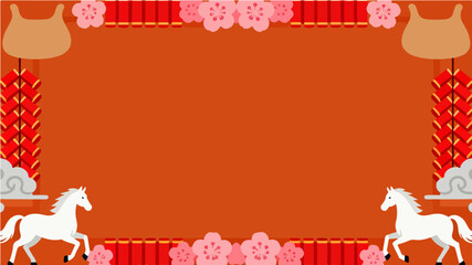 Background of the Year of the Horse Poster
