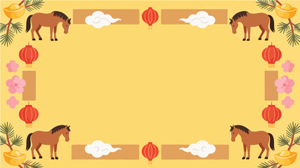 Background of the Year of the Horse Poster