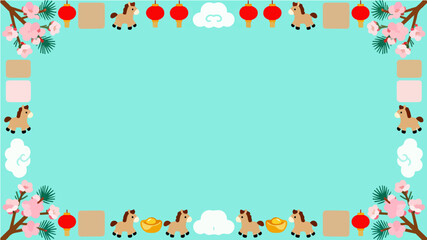 Background of the Year of the Horse Poster