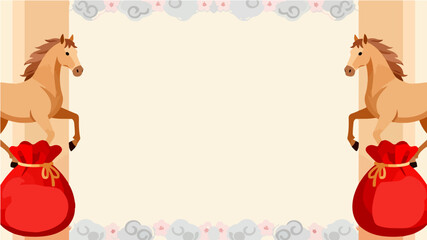 Background of the Year of the Horse Poster
