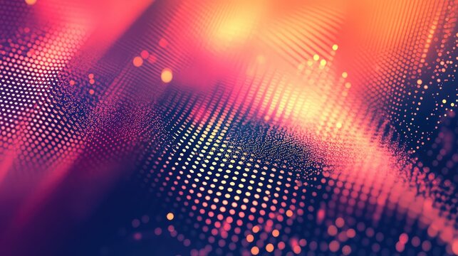 Abstract technology background showing vibrant glowing particle grid and flowing data streams that represent connected networks, innovation, global communication, and digital information flow - Powered by Adobe