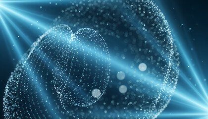 Abstract digital globe composed of luminous dots and light trails, symbolizing worldwide communication, information flow, and modern network systems in a virtual space.