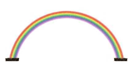Rainbow arch with sparkling glitter effect vibrant colors and transparent background symbolizing hope joy and diversity perfect for creative design celebration or digital art projects