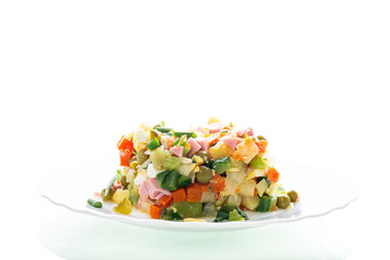 Festive Olivier salad for holiday family celebration