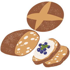 set of bread