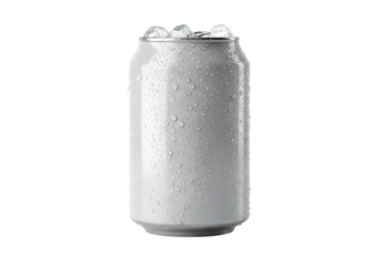 Refreshing soda can with condensation