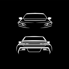automotive car set concept logo design