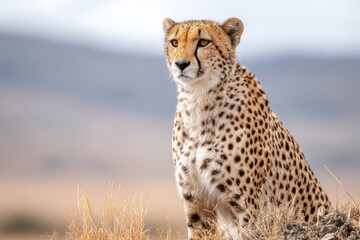 Majestic cheetah in natural habitat