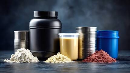 Protein powder, amino acids, and other workout supplements are a part of a fitness focused diet, providing essential nutrition for muscle growth, strength, and overall health