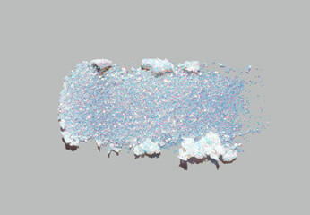 White holographic glow sparkle glitter or luminizer cosmetic body face hair gel serum soft oil...