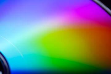 光学ディスクに現れる虹色の反射とデジタルメディア