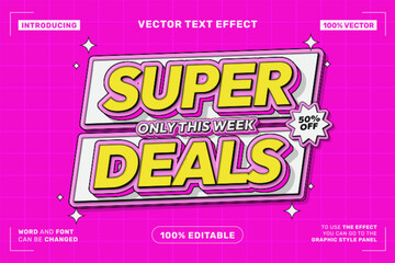 Super Deals Editable Vector Text Effect