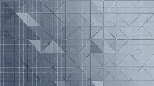 Geometric pattern animation with shifting shades of blue and gray