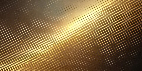 Abstract Golden Halftone Pattern with Diagonal Gradient and Subtle Texture