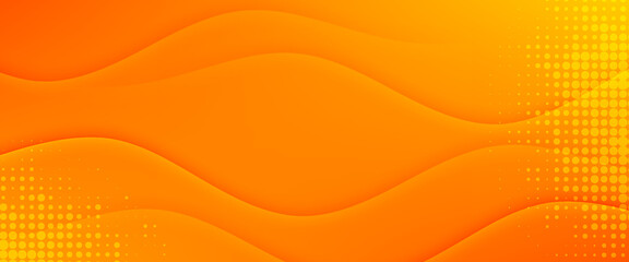 abstract gradient orange wave background. minimalist orange background. orange dot background with wavy element.