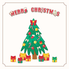 red merry christmas celebrating banner